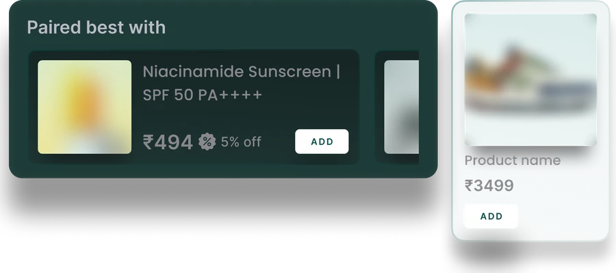 Paired products UI