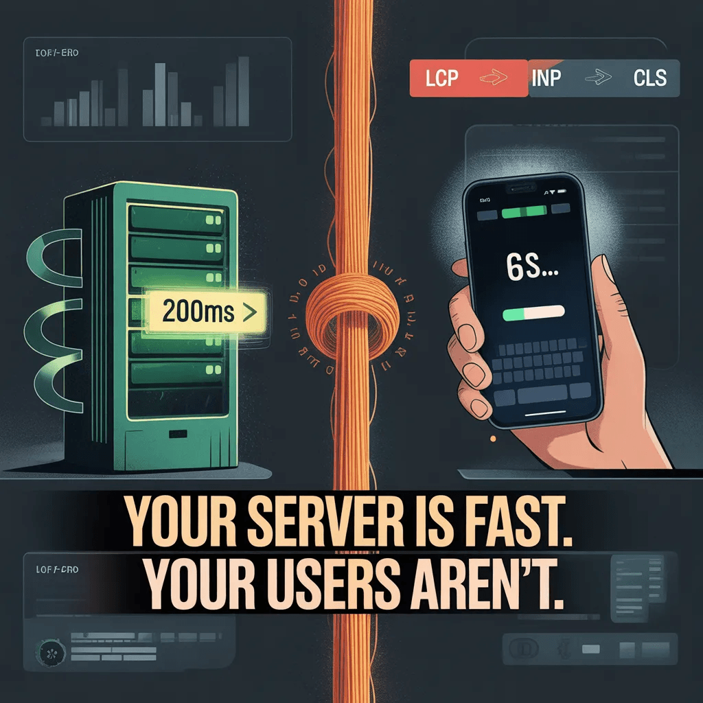 Your Server Responds in 200ms. Your Users Wait 6 Seconds. Here's Why.